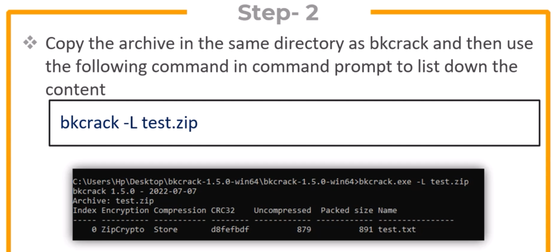Listing archive contents