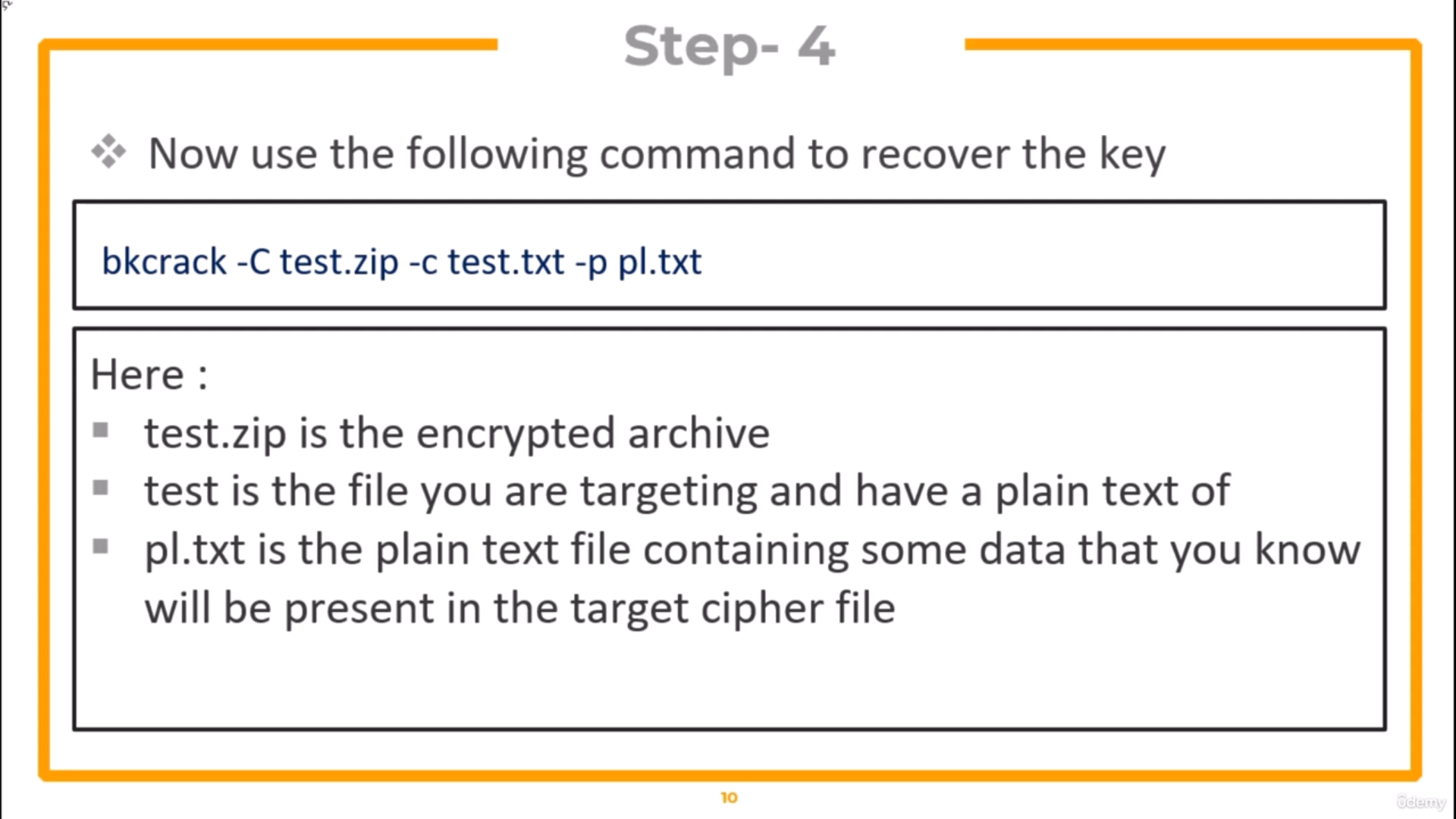 Command parameters explanation